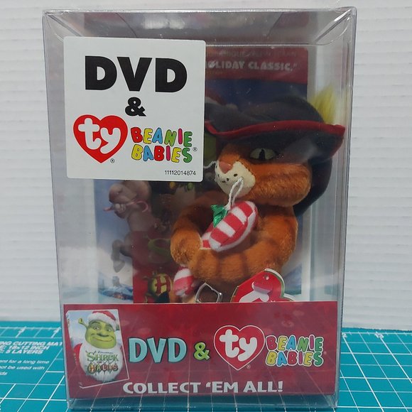 Ty | Toys | Shrek The Halls Dvd And Ty Beanie Babies Puss In Boots
